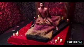 Hot german roommate drives him wild on the couch - big tits, hardcore cumshot